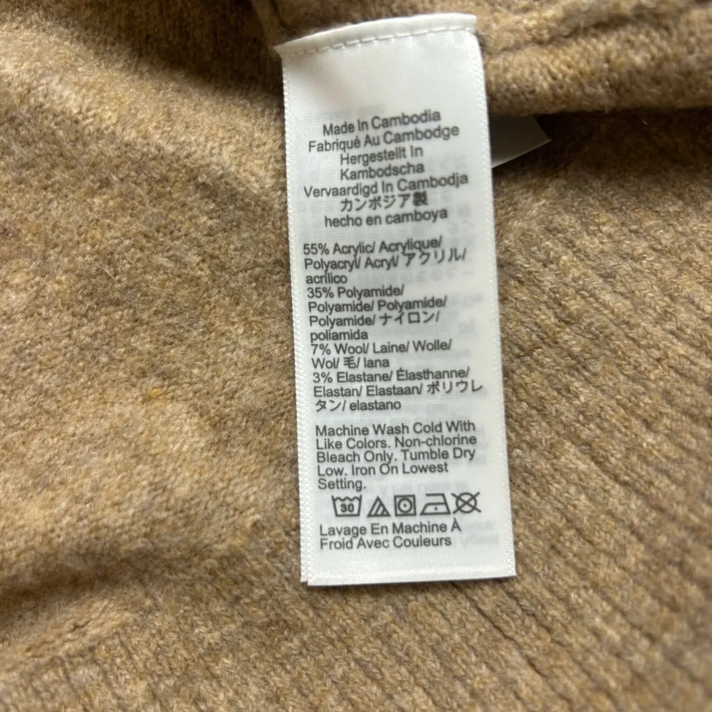 J. Crew Tan Turtleneck Sweater Dress. Size XL. Minimalism. Wear With Boots.